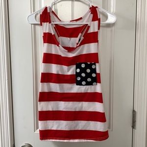 Red white and blue tank